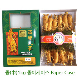 원수삼 中 1kg 6년근 종이케이스 해외배송(12~14뿌리)